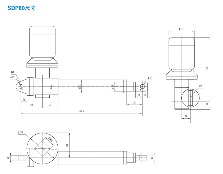 SDP交流電動推桿(圖9) SDP交流電動推桿(圖9)